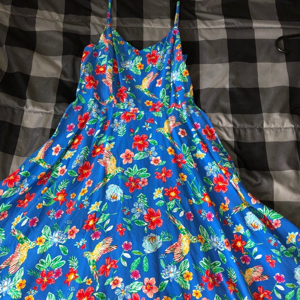 Blue cami flower dress